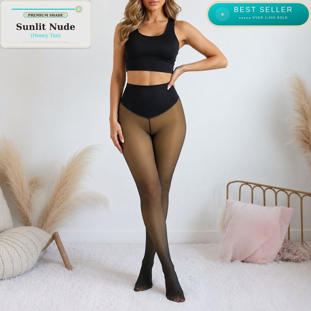 Sheer Illusion Fleece Tights