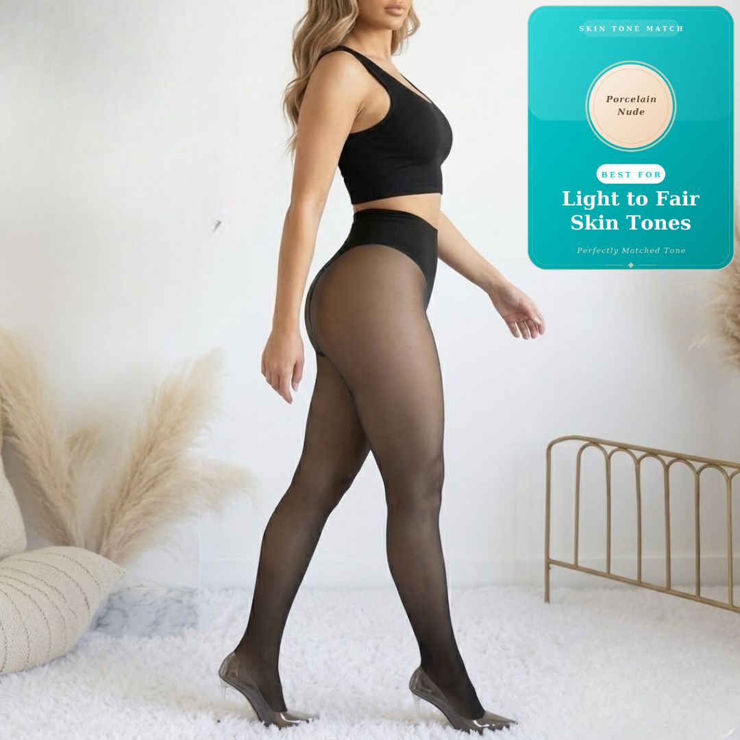 Sheer Illusion Fleece Tights