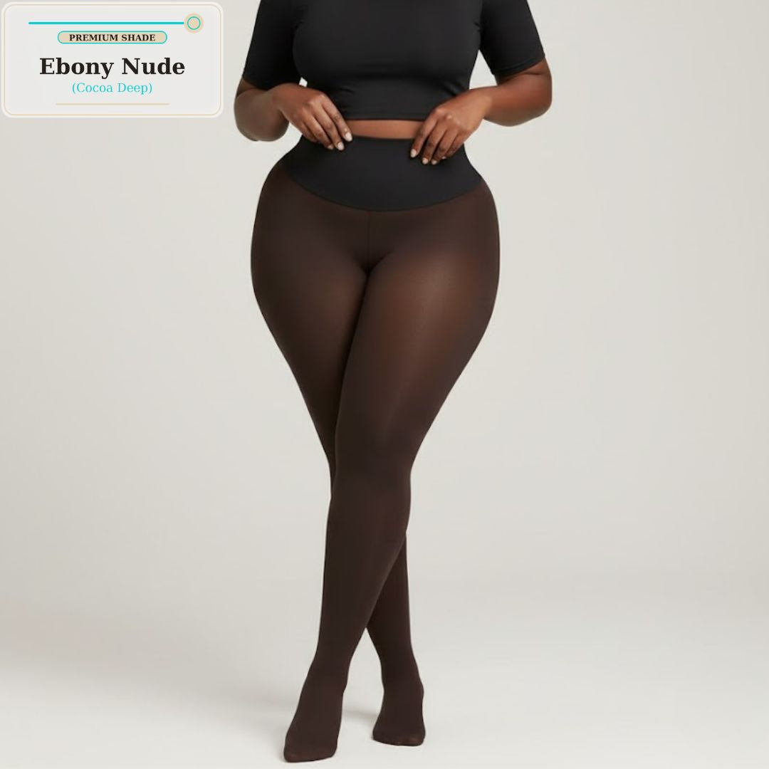 Sheer Illusion Fleece Tights