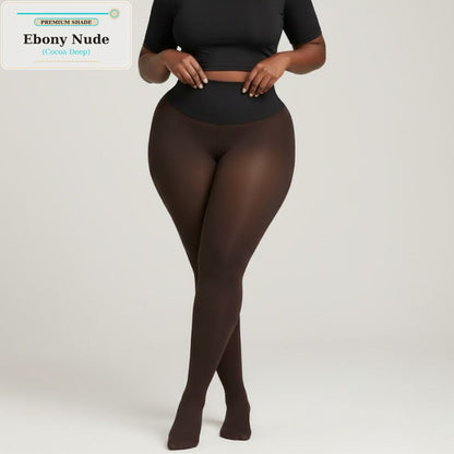 Sheer Illusion Fleece Tights
