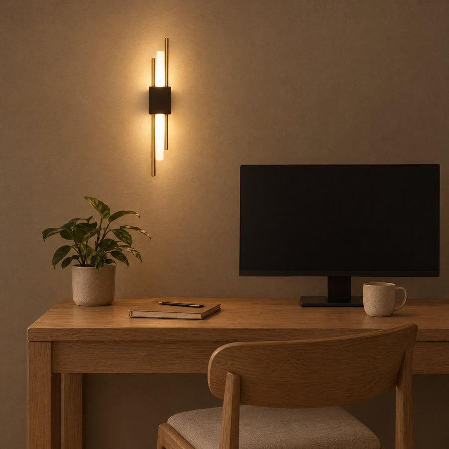 Illustration: One on the wall above a desk.