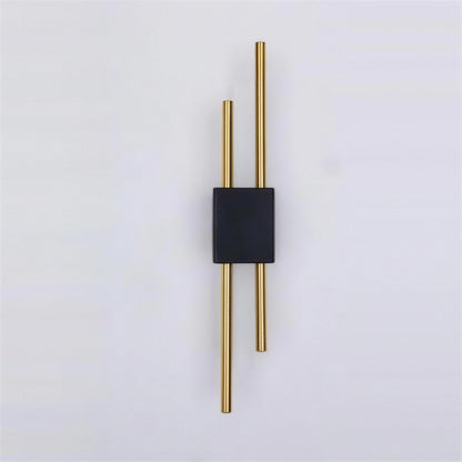 Nook Duo Sconce, black and gold, switched off